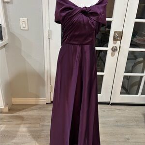 Chic One-Shoulder Purple Dress